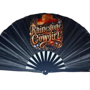Rhinestone Cowgirl Hand Fan
